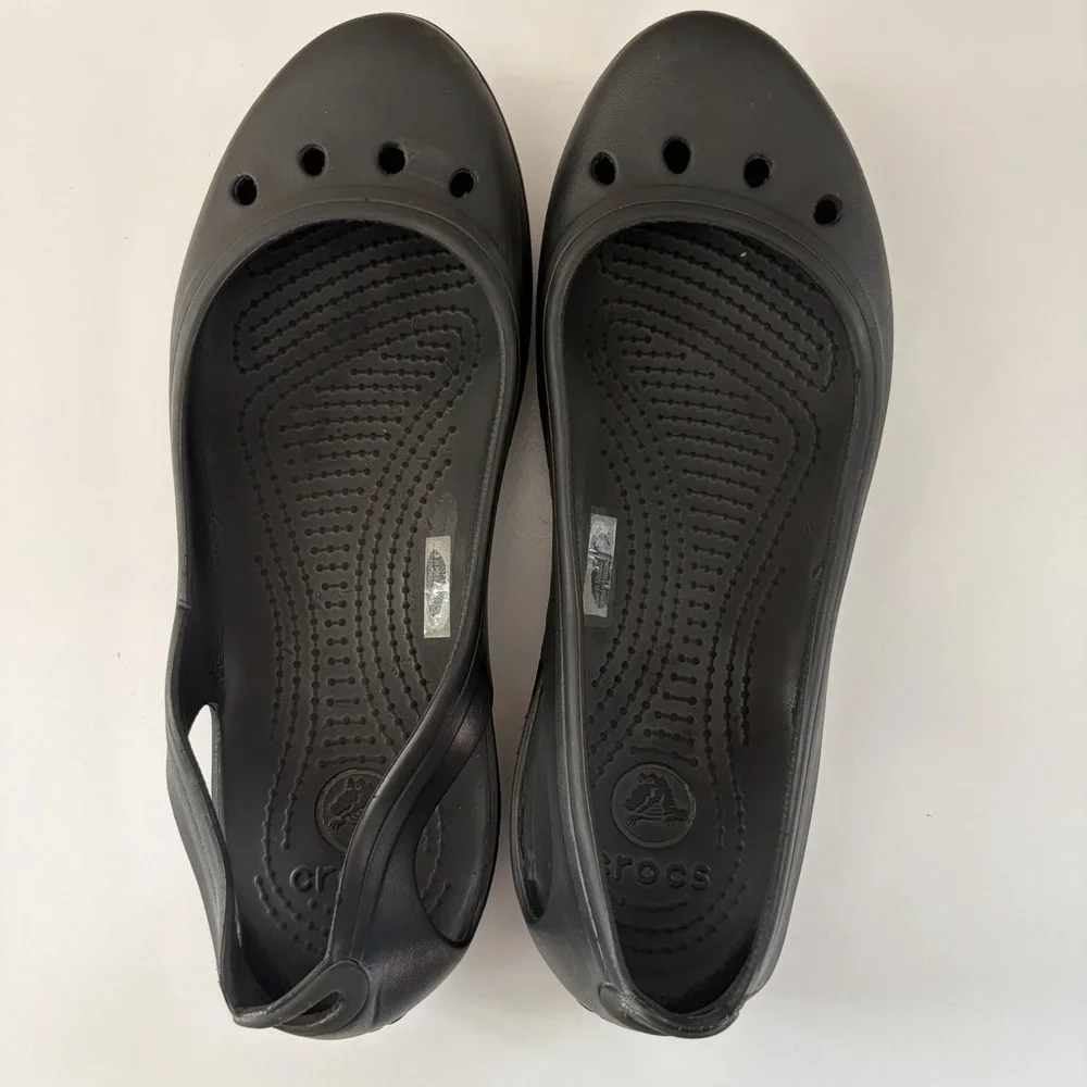 Crocs Womens Kadee Ballet Flats Size 7 Black Casual Comfort Everyday
